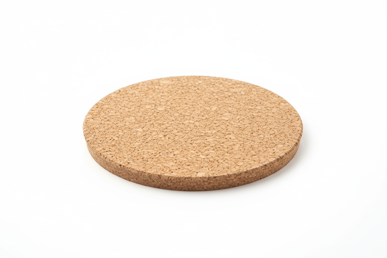 3mm 4" round cork  coaster