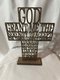 Serenity Prayer Standing Cross