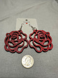 Large Rose Earrings