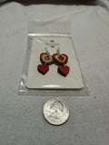 Small Double heart Earrings