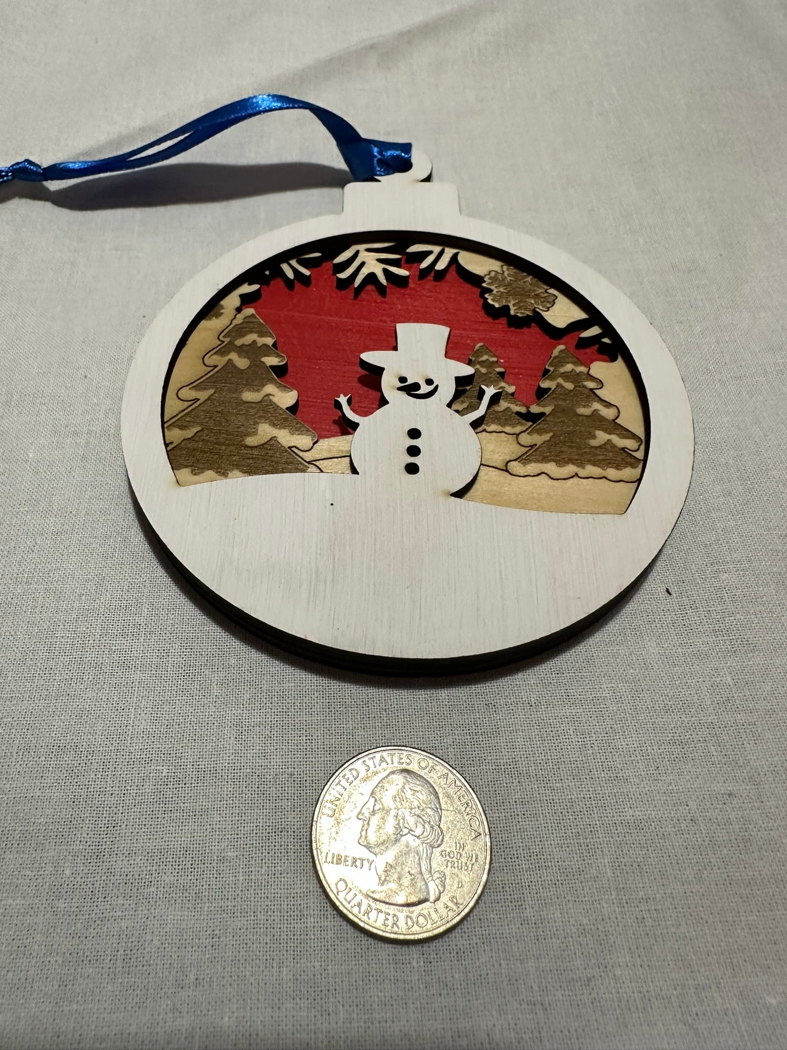 Ornament 3 layer Snowman