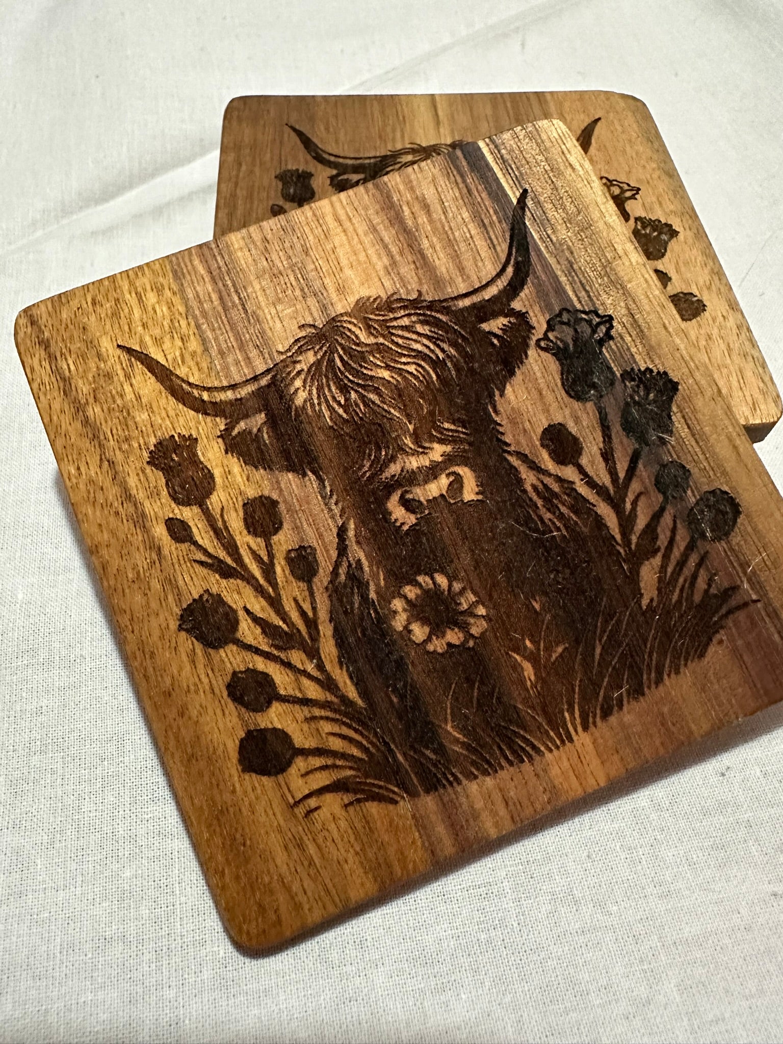 Hippie Cow 4 Coaster Set