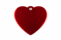 anodized aluminium heart shapped custom dog tag red